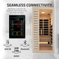 Lucia 1- Person Indoor Hemlock Wooden Carbon FAR Infrared Home Sauna Room with LED Touch Control Panel and Heater