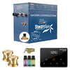 Oasis Series Steam Bath Generator with Continuous Steam Fully Wireless Control and Auto-Drain - Gold