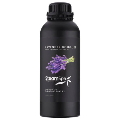 SSD-G-OILLAV1K - SteamSpa 100% Natural Essence of Lavender 1000ml Aromatherapy Bottle