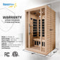 SteamSpa Maldives 2-Person Indoor Hemlock Wooden Low EMF Carbon FAR Infrared Home Sauna Room with LED Touch Control Panel