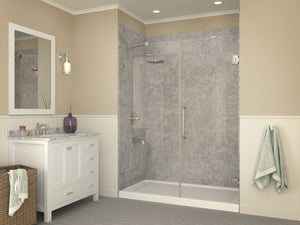 Meadow Base Series 60 in. L x 32 in. W Alcove Shower Shower Pan Base with Reversible Drain in Glossy White Acrylic