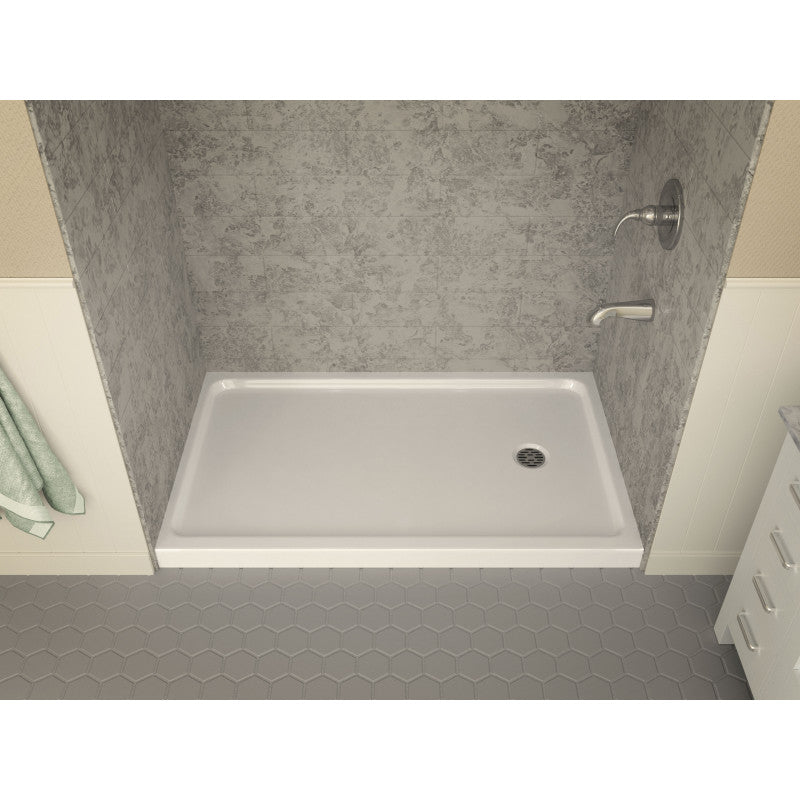 SB-AZ008WR - ANZZI Nautilus Series 60 in. x 36 in. Shower Base in White