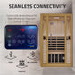 SteamSpa Fiji 2-Person Carbon FAR Infrared Hemlock Wooden Indoor Home Sauna Room with LED Touch Control Panel