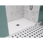 SB-AZ103C - ANZZI Alexander Base Series 48 in. L x 32 in. W Alcove Shower Shower Pan Base with Center Drain in Glossy White Marine Acrylic