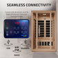 SteamSpa Maldives 2-Person Indoor Hemlock Wooden Low EMF Carbon FAR Infrared Home Sauna Room with LED Touch Control Panel