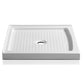 SB-AZ009WC - ANZZI Titan Base Series 36 in. L x 36 in. W Corner Shower Shower Pan Base with Center Drain in Glossy White Marine Acrylic