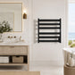 Note Series 6-Bar Stainless Steel Wall Mounted Towel Warmer in Matte Black