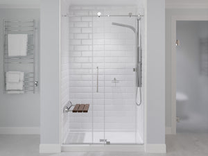 Kind 20 in. Teak Wall Mounted Folding Shower Seat