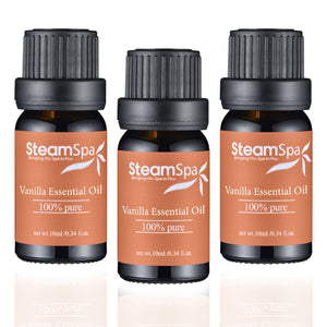 SteamSpa Essence of Vanilla Aromatherapy Oil Extract Value Pack