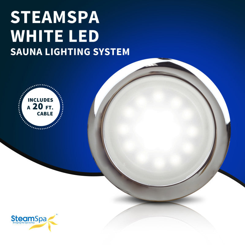 SSD-G-LED - SteamSpa SteamSpa White LED Sauna Lighting System