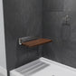 Kind 20 in. Teak Wall Mounted Folding Shower Seat