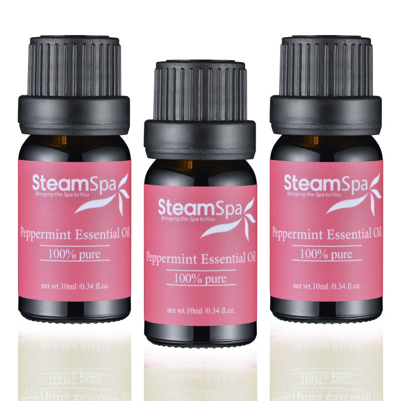 SSD-G-OILPEP3 - SteamSpa SteamSpa Essence of Peppermint Aromatherapy Oil Extract Value Pack