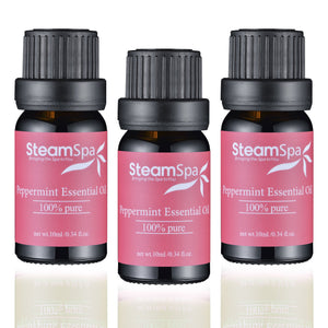 SteamSpa Essence of Peppermint Aromatherapy Oil Extract Value Pack